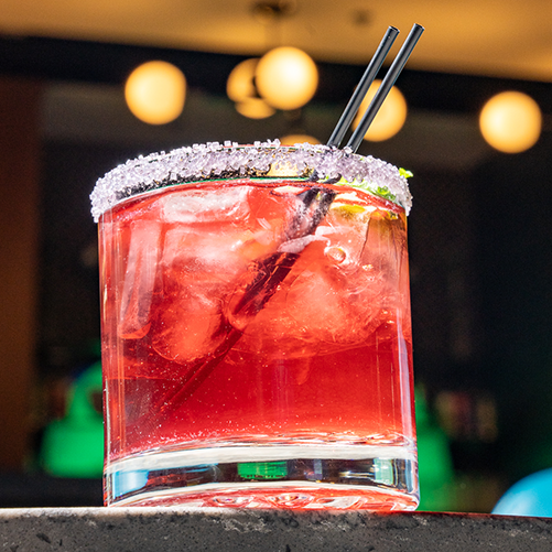 High Hibiscus cannabis infused cocktail at DAZED! consumption lounge in Las Vegas at Planet 13