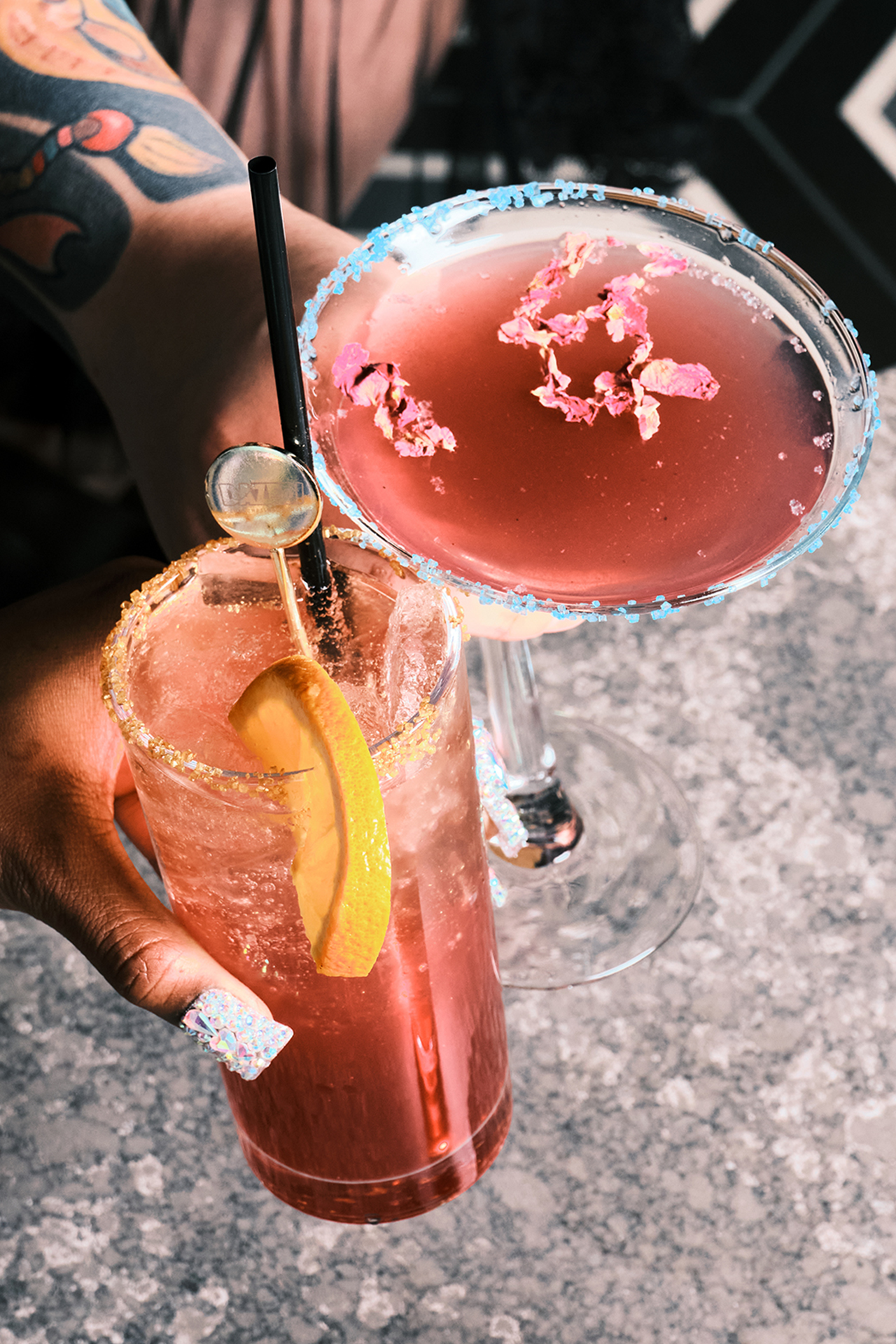 DAZED! Consumption Lounge two THC infused cocktails